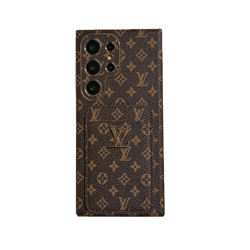 Luxury Monogram Samsung Galaxy S Series Case  With Card Holder-RCLV099 - Runycase