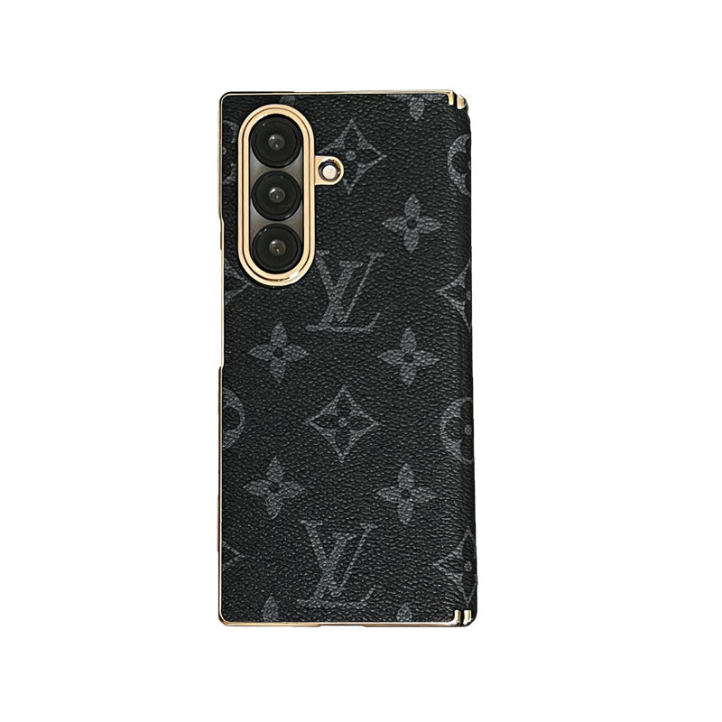 Luxury Leather Monogram Samsung Galaxy Z Fold Series Case Big Printing-RCLV097 - Runycase