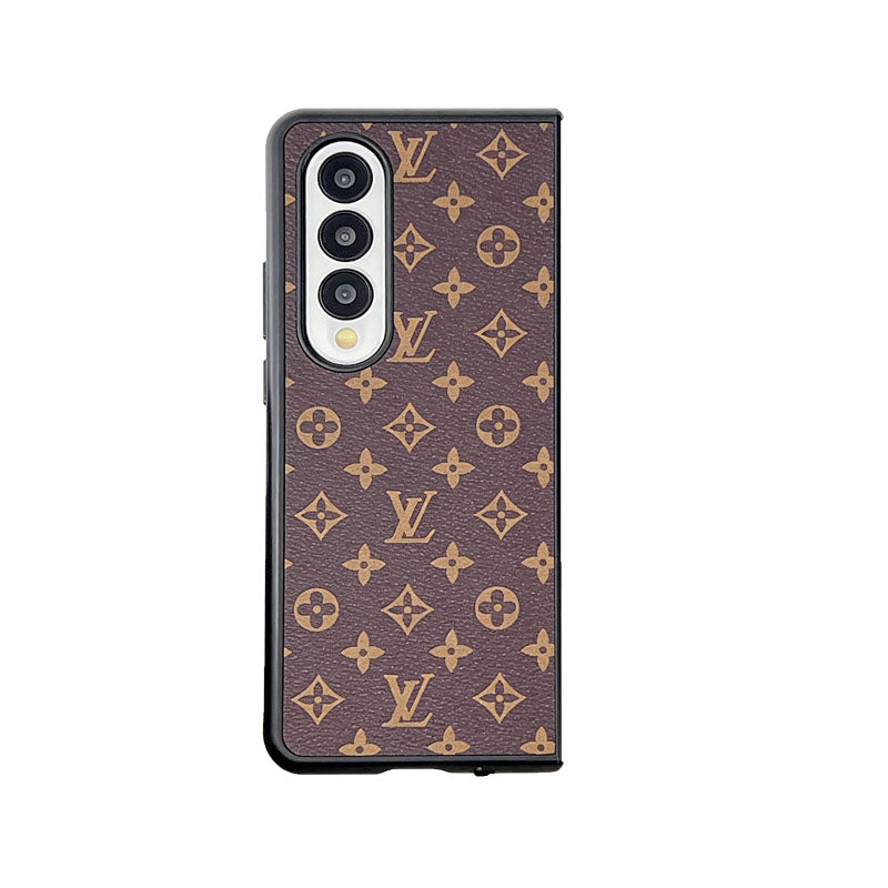 Premium Leather Monogram Samsung Galaxy Z Fold Series Case -RCLV104 - Runycase