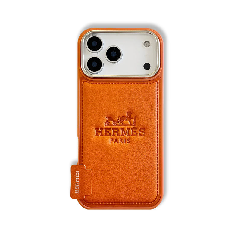 H Leather iPhone Case Orange-RCH032