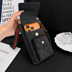Elegant Leather GG Crossbody Phone Bag-RCGG194