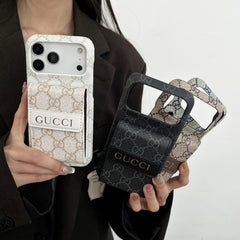 Étui de luxe GG pour iPhone avec porte-cartes pour la série iPhone 17 - RCGG181