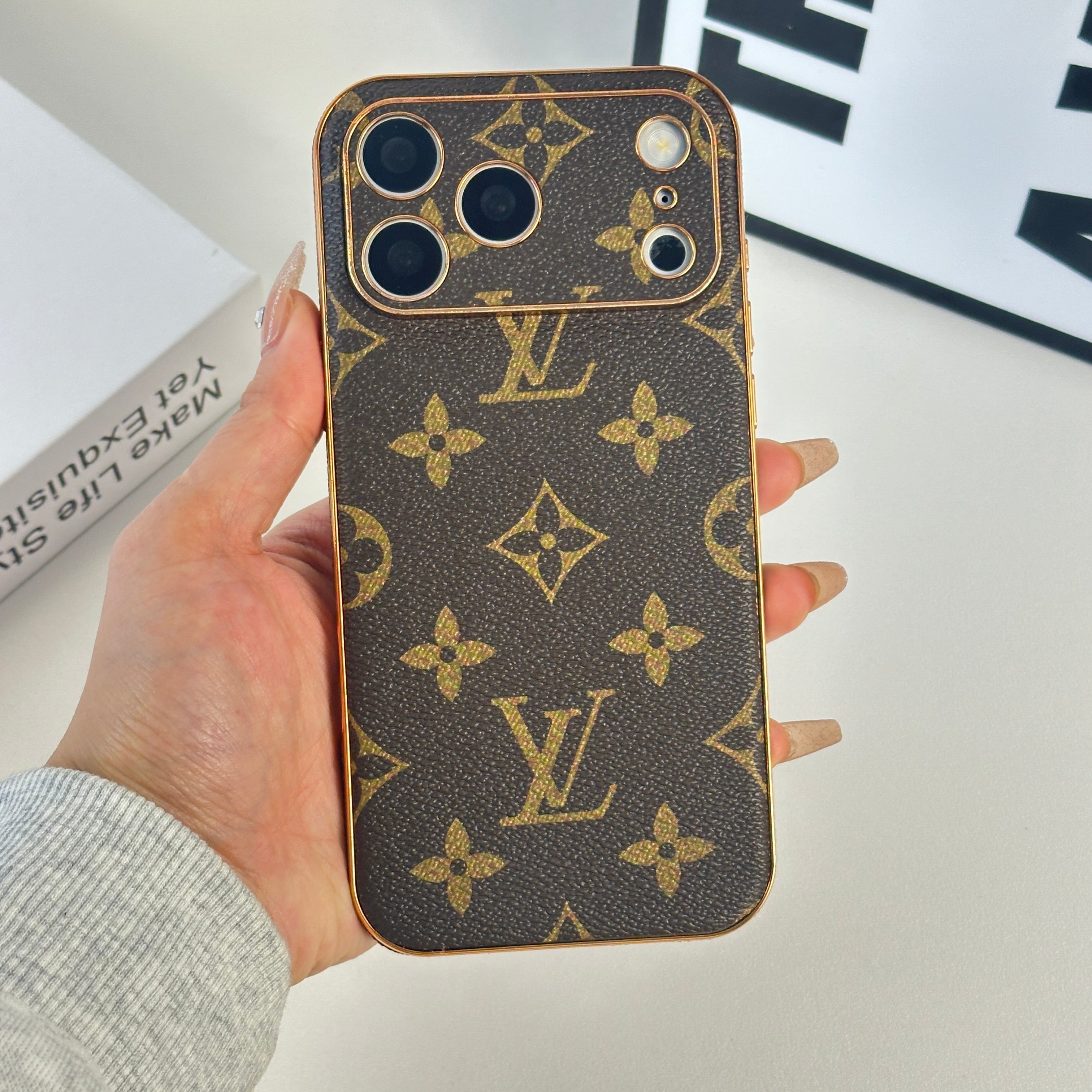 Monogram Luxury iPhone Case Big Printing For iPhone 17 Series-RCLV056