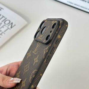 Monogram Stylish Leather iPhone Case Big Printing For iPhone 17 Series-RCLV059 - Runycase