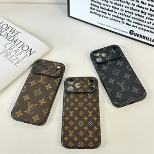 Monogram Stylish Leather iPhone Case Big Printing For iPhone 17 Series-RCLV059 - Runycase