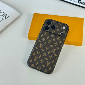 Monogram Premium Leather iPhone Case Small Printing For iPhone 17 Series-RCLV060 - Runycase