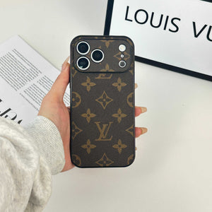 Monogram Refined Leather Magnetic iPhone Case（Compatible With Magsafe）For iPhone 17 Series-RCLV064 - Runycase