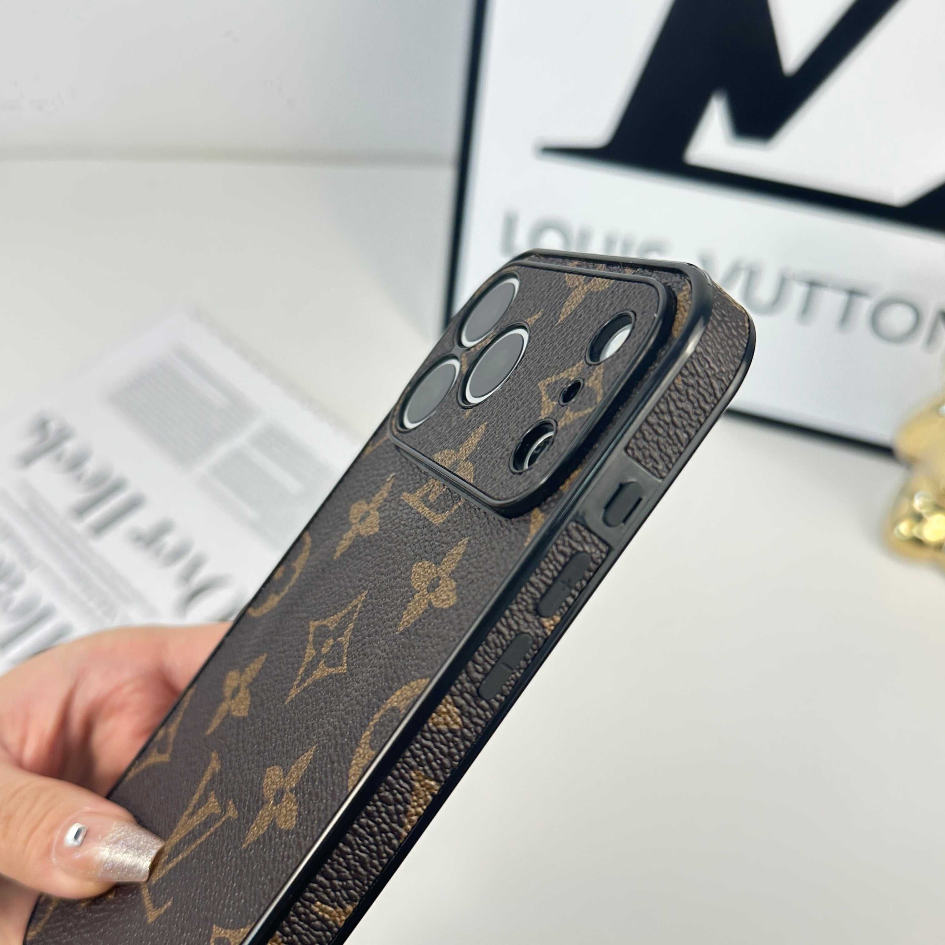 Monogram Refined Leather Magnetic iPhone Case（Compatible With Magsafe）For iPhone 17 Series-RCLV064 - Runycase