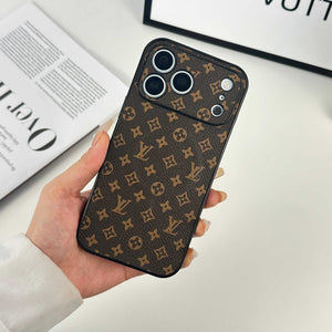 Monogram Luxury Leather Magnetic iPhone Case（Compatible With Magsafe）For iPhone 17 Series-RCLV065 - Runycase