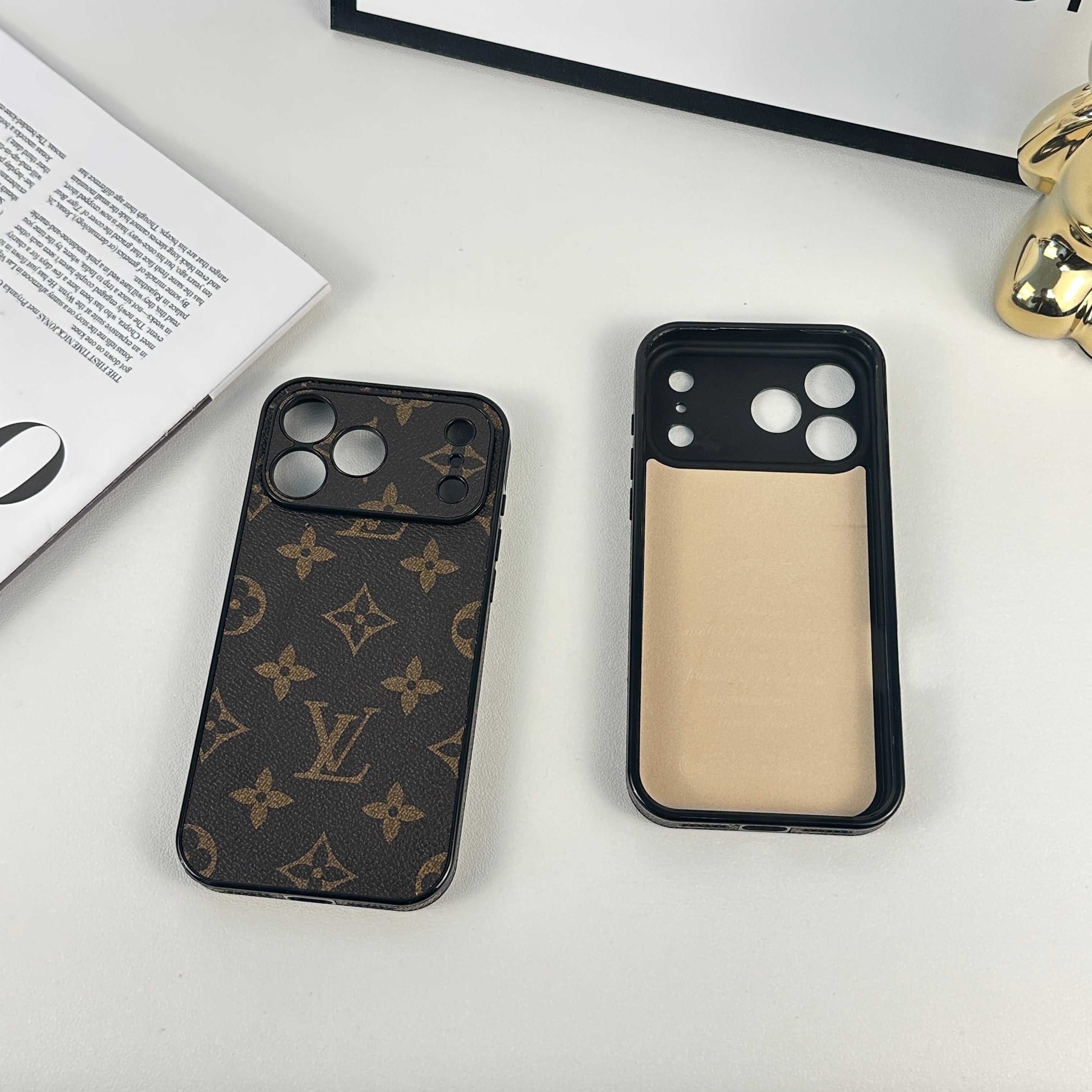 Monogram Luxury Leather Magnetic iPhone Case（Compatible With Magsafe）For iPhone 17 Series-RCLV065 - Runycase