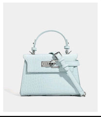 Crocodile-Print Light Luxury Kelly Bag