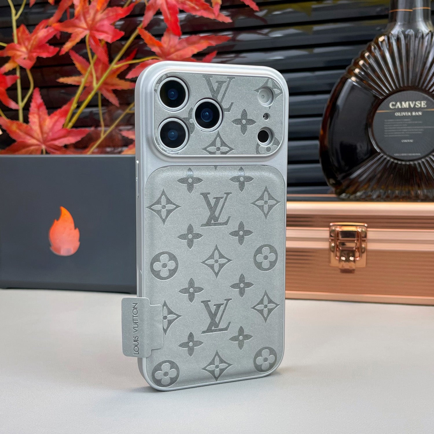Monogram Stylish iPhone Case Grey-RCMO021