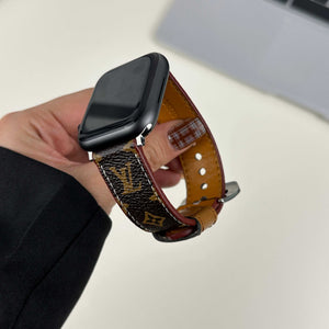 Monogram Leather Apple Watch Band Small Printing-RCLV040 - Runycase