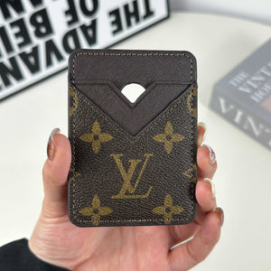 Monogram Classic Leather Magnetic Wallet Big Printing-RCLV049 - Runycase