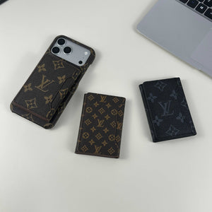 Monogram Elegant Leather Magnetic Wallet Big Printing-RCLV054 - Runycase