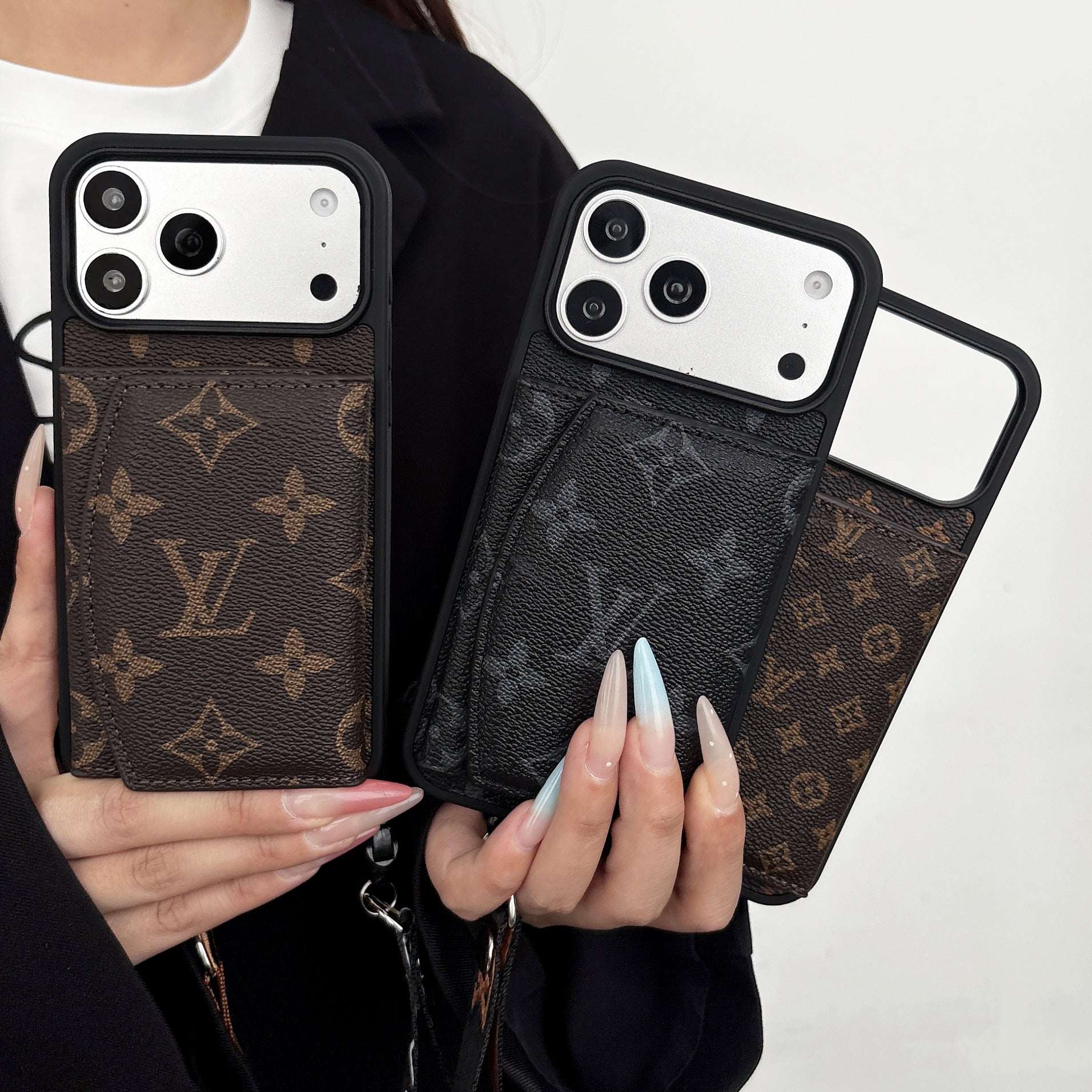 Classic Monogram  iPhone Case With Wallet And Strap For iPhone 17 Series-RCLV179