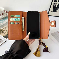 High-quality  Monogram iPhone Case With Card Holder And chain For iPhone 17 Series-RCLV088 - Runycase