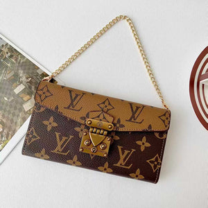 Premium Monogram iPhone Case With Wallet And Crossbody Strap For iPhone 17 Series-RCLV089 - Runycase