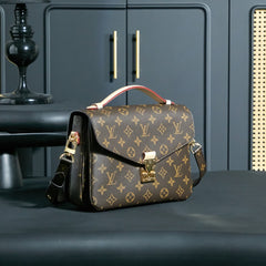 Dark Brown 2-in-1 Top-Handle & Crossbody Bag 010