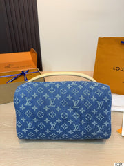 Sac fourre-tout et sac bandoulière en denim gaufré