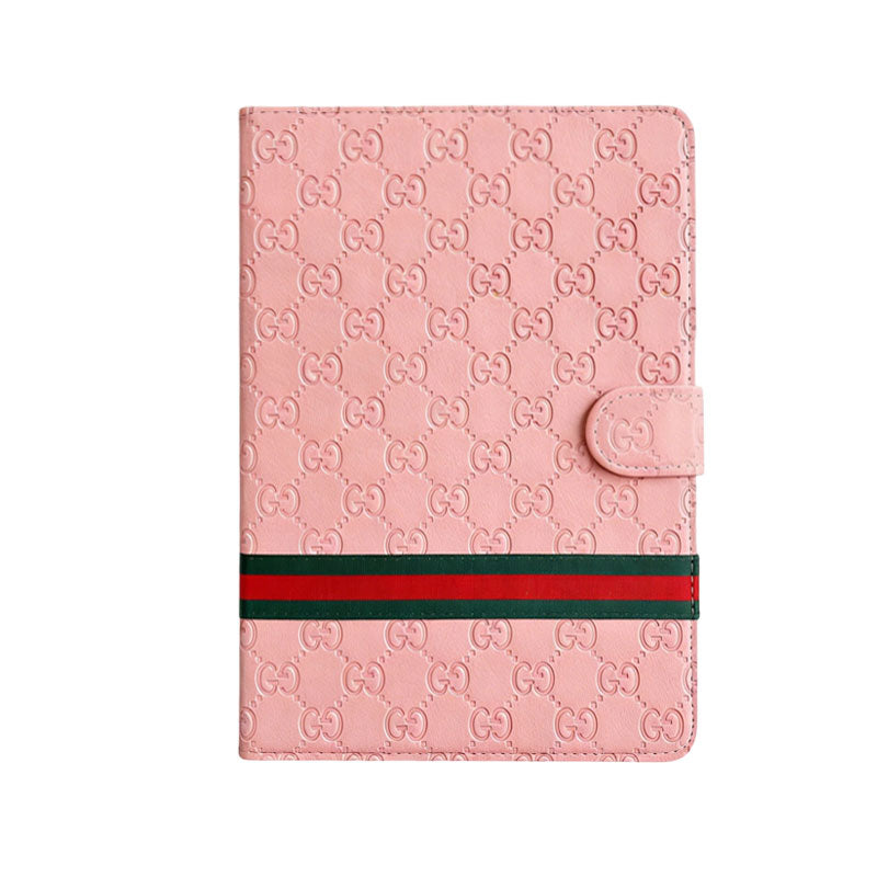 Premium Leather GG iPad Case Black-RCGG120 - Runycase
