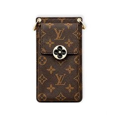 Luxury Leather Monogram Crossbody Phone Purse -RCLV154