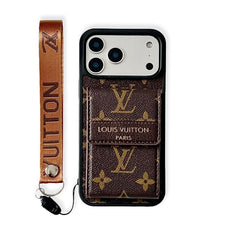 Étui Monogramme Haute Qualité Pour iPhone Série 17 Avec Portefeuille Et Sangle-RCLV177
