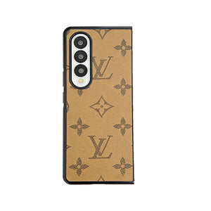 Premium Leather Monogram Samsung Galaxy Z Fold Series Case -RCLV104 - Runycase