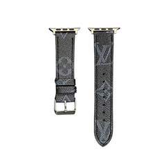 Refined Leather Monogram Apple Watch Band Big Printing-RCLV109 - Runycase