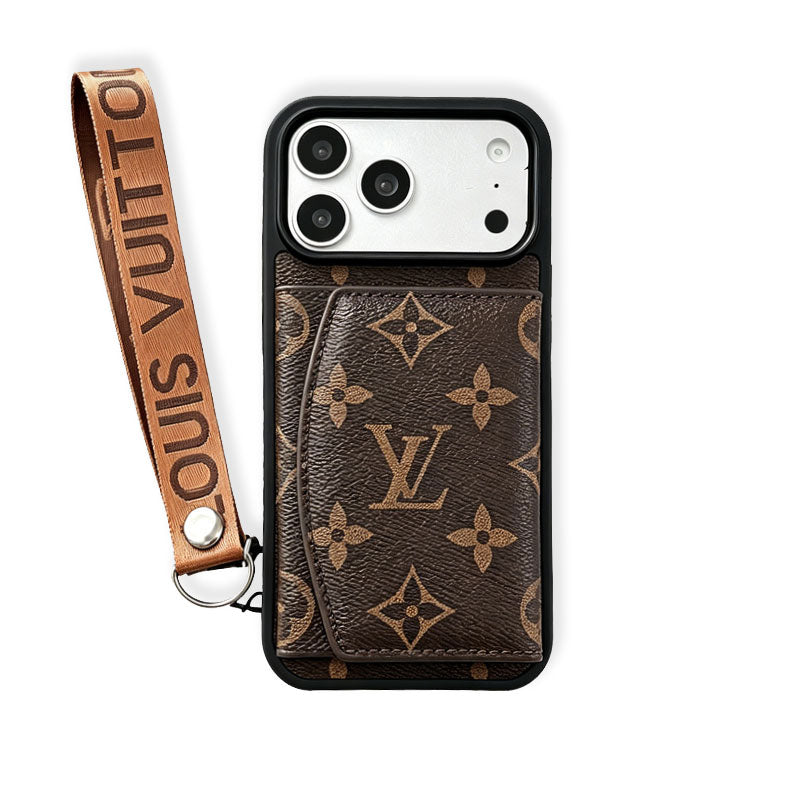 Étui iPhone Monogramme Classique avec Portefeuille et Bandoulière pour iPhone Série 17 - RCLV179