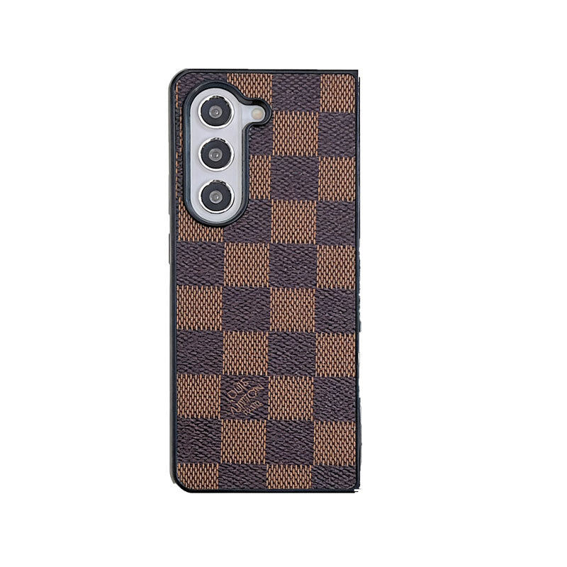 Premium Leather Monogram Samsung Galaxy Z Fold Series Case -RCLV104 - Runycase
