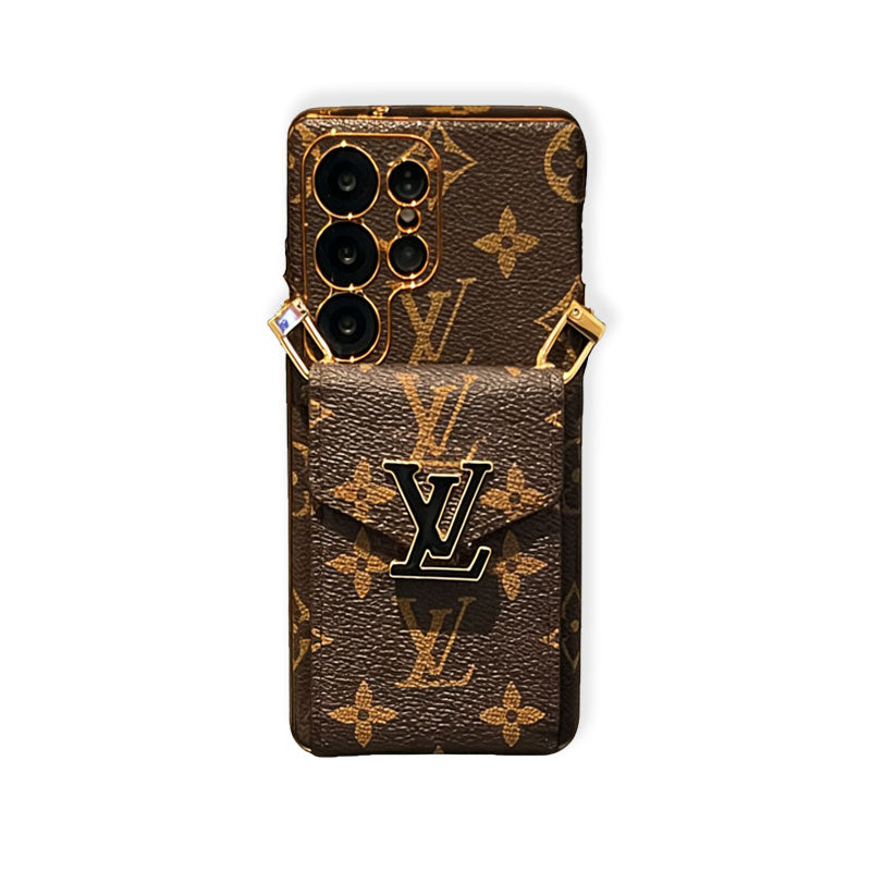 Monogram Samsung Galaxy S Series Case With Card Holder And Strap-RCLV091 - Runycase