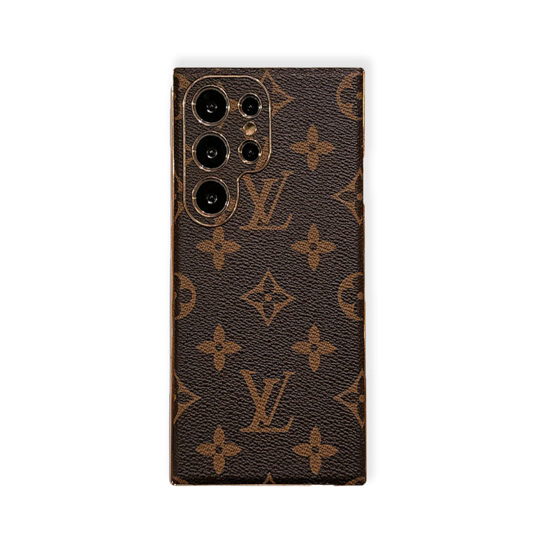Refined Leather Monogram Samsung Galaxy S Series Case -RCLV098 - Runycase