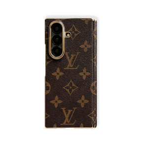 Luxury Leather Monogram Samsung Galaxy Z Fold Series Case Big Printing-RCLV097 - Runycase