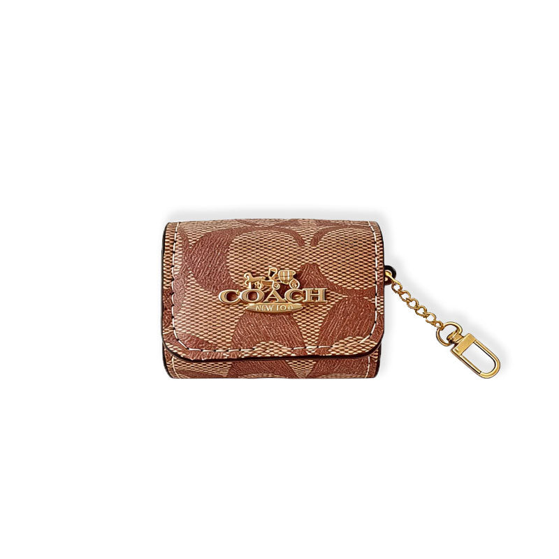 Leather CH AirPods Cases Coffee-RCCH129