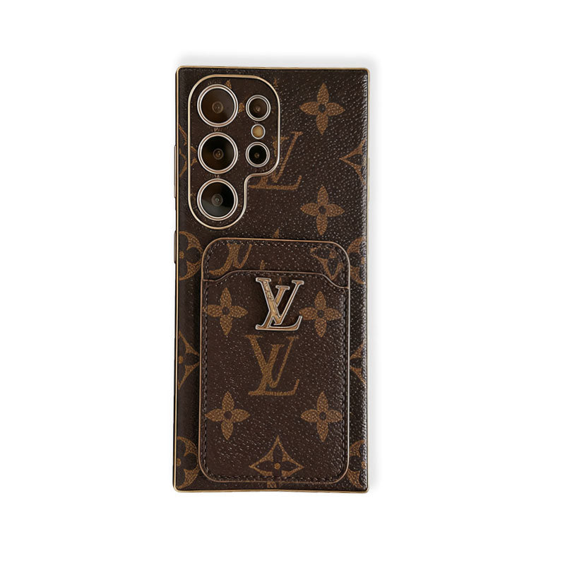 Luxury Monogram Samsung Galaxy S Series Case  With Card Holder-RCLV099 - Runycase