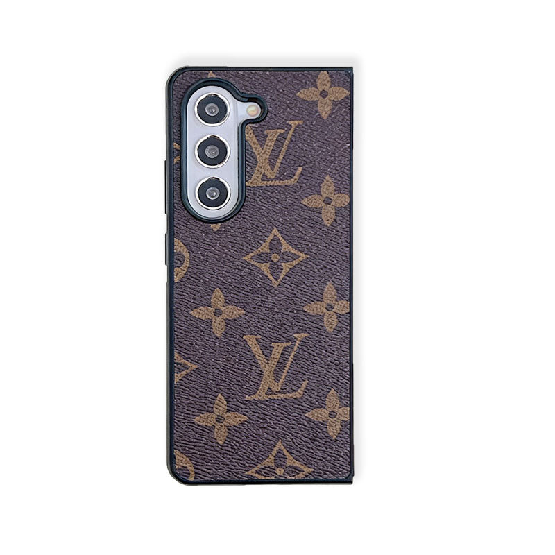Premium Leather Monogram Samsung Galaxy Z Fold Series Case -RCLV104 - Runycase