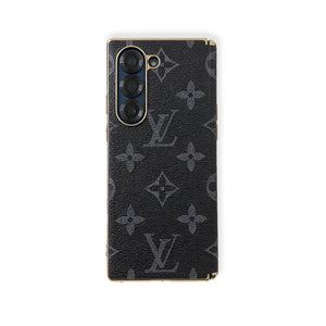 Luxury Leather Monogram Samsung Galaxy Z Fold Series Case-RCLV096 - Runycase