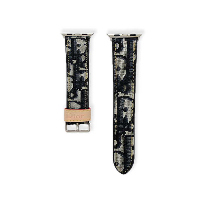 Stylish Leather CD Apple Watch Band Black-RCCD107 - Runycase