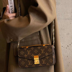 Sac à main Monogram Canvas avec chaîne à porter à l'épaule ou en bandoulière pour téléphone portable