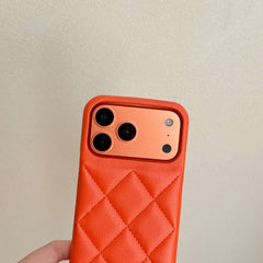 Étui iPhone Premium en cuir CC orange pour iPhone 17 Series-RCCC163