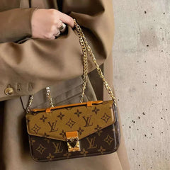 Sac à main Monogram Canvas avec chaîne à porter à l'épaule ou en bandoulière pour téléphone portable