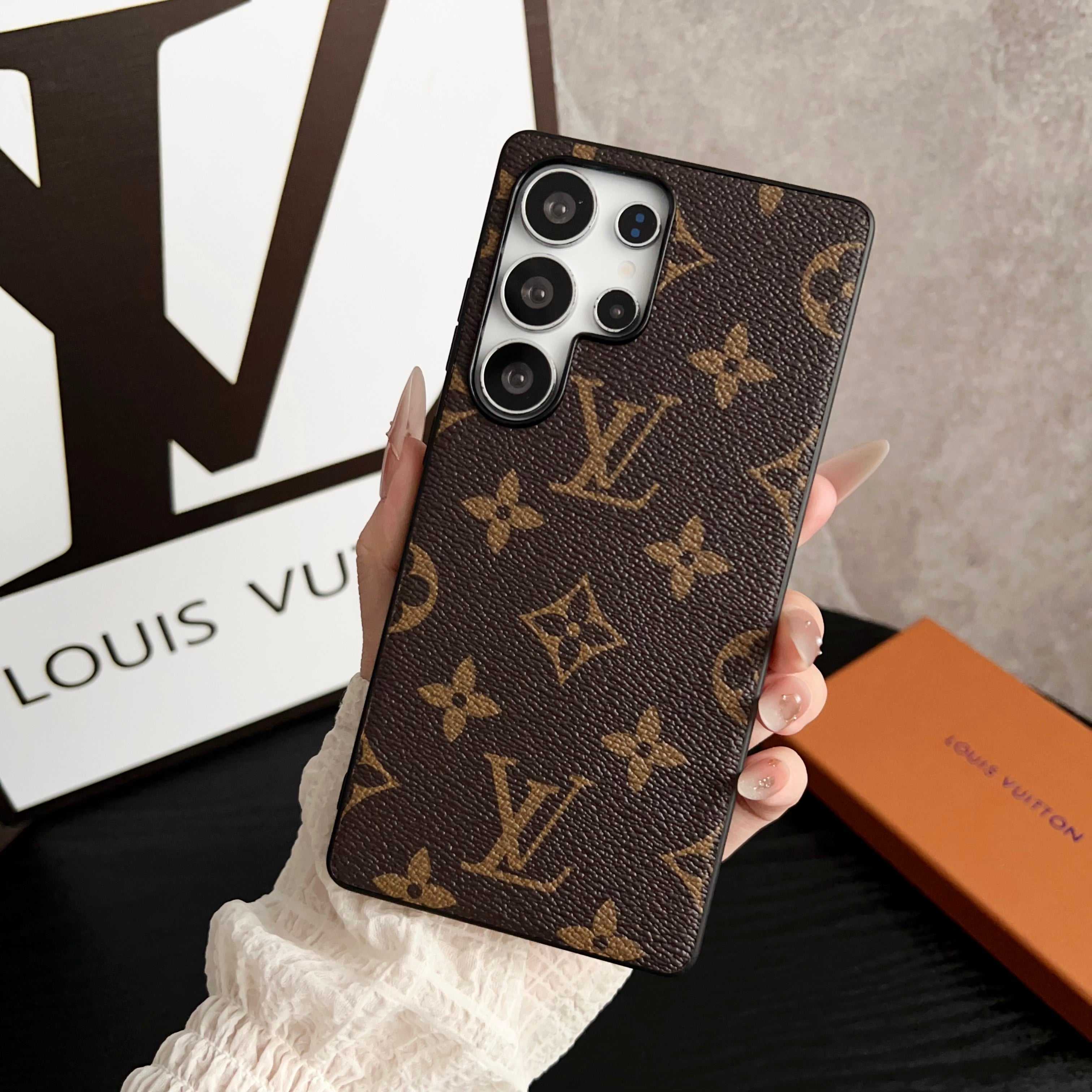 Premium Leather Monogram SamsungGalaxy S Series Case-RCLV092 - Runycase