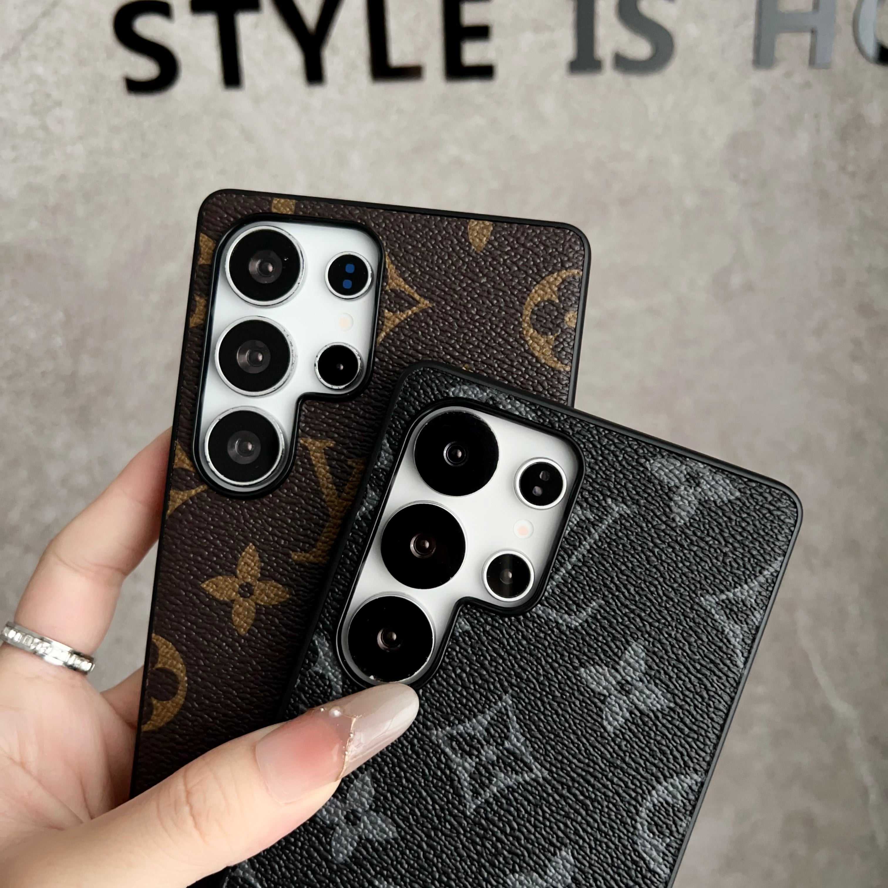 Premium Leather Monogram SamsungGalaxy S Series Case-RCLV092 - Runycase
