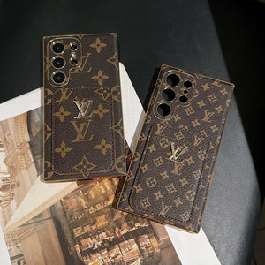 Luxury Monogram Samsung Galaxy S Series Case  With Card Holder-RCLV099 - Runycase