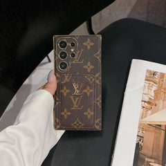 Luxury Monogram Samsung Galaxy S Series Case  With Card Holder-RCLV099 - Runycase
