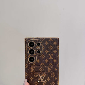 Luxury Monogram Samsung Galaxy S Series Case  With Card Holder-RCLV099 - Runycase