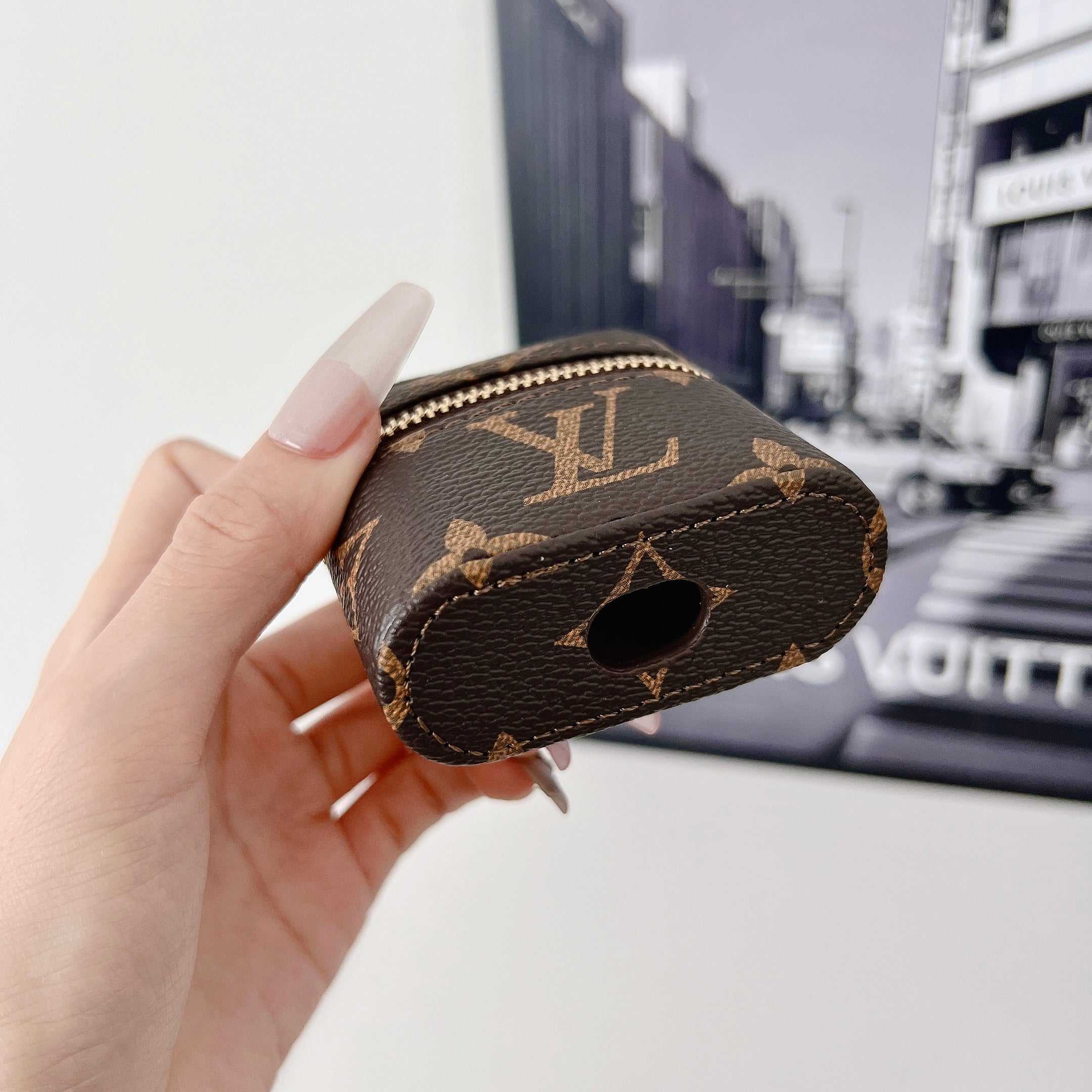 Premium Leather Monogram AirPods Cases-RCLV123
