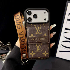 High-quality Monogram iPhone Case With Wallet And Strap For iPhone 17 Series-RCLV177