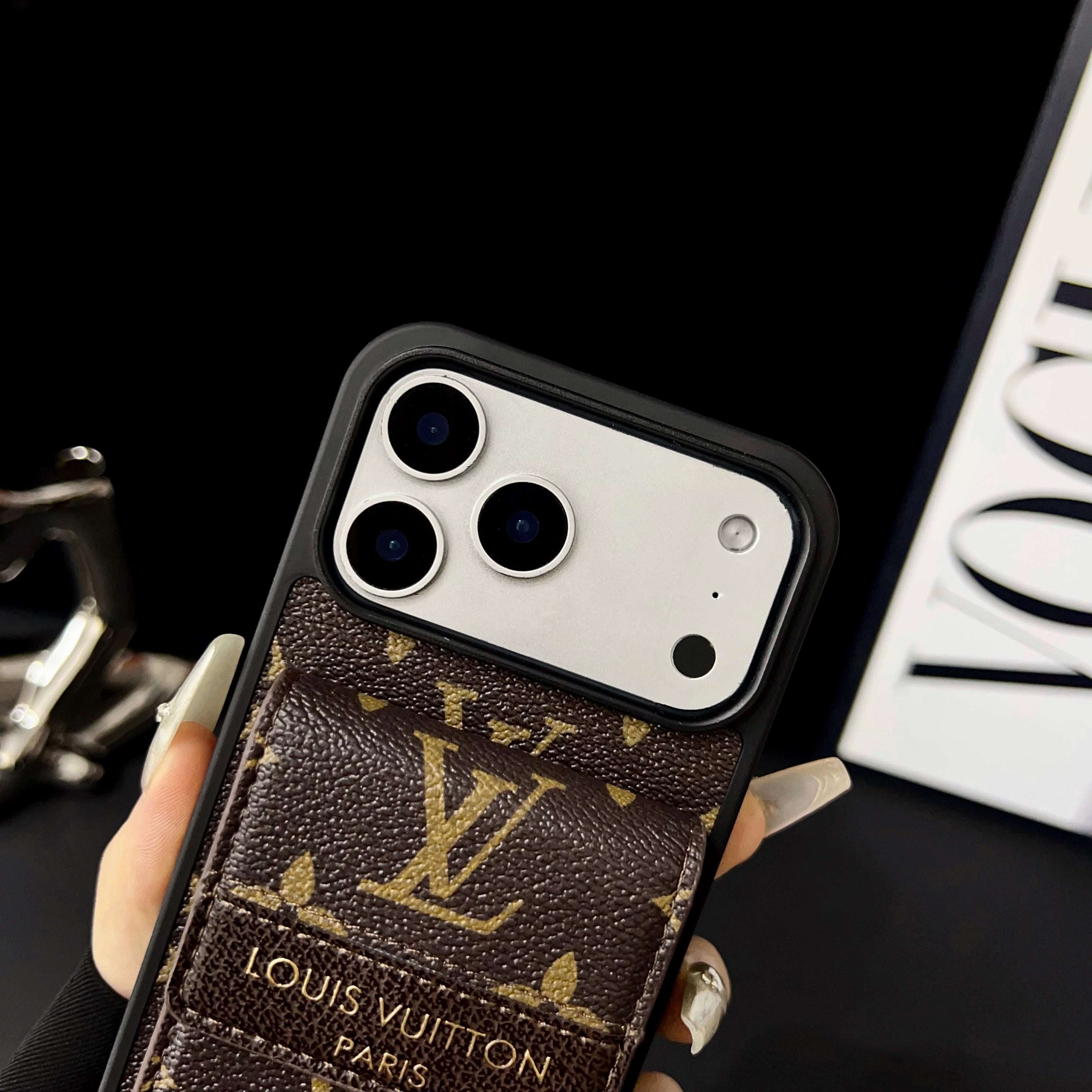 High-quality Monogram iPhone Case With Wallet And Strap For iPhone 17 Series-RCLV177